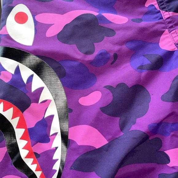 Purple Bape swim shorts